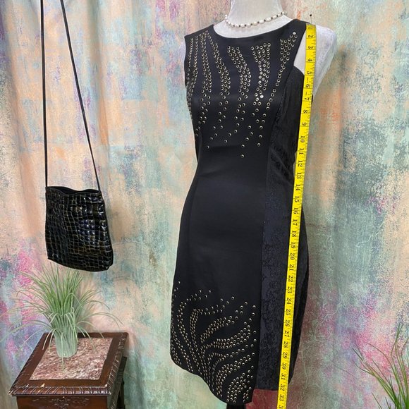 πMorena Rosa Unique Black Dress with Rivets - Picture 5 of 16